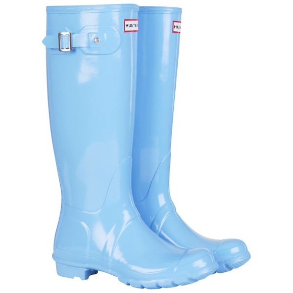 light blue hunter boots